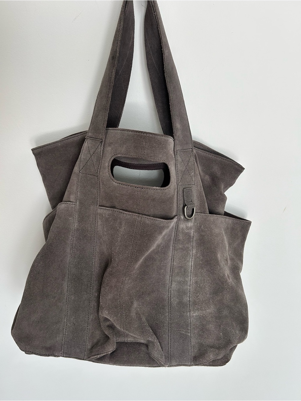 Free People Gray Suede Caravan tote bag - Picture 3 of 8